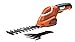 Foto Black+Decker Akku-Strauch- und Grasschere werkzeugloser Klingenwechsel (7 V, Laufzeit ca. 50min, leichtes Gewicht inkl. Ladekabel und Ladestation, 3 Stufen-Ladestandanzeige) schwarz orange, GSL700