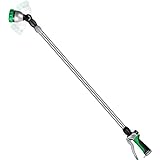 RESTMO 36”-60” (3ft-5ft) Metal Watering Wand, Long Telescopic Tube | 180° Adjustable Ratcheting Head | 7 Spray Patterns | Flow Control, Perfect Garden Hose Sprayer to Water Hanging Baskets, Shrubs Photo, best price $39.99 new 2024