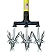 Photo Rotary Cultivator Tool - 40” to 60” Telescoping Handle - Reinforced Tines - Reseeding Grass or Soil Mixing - All Metal, No Plastic Structural Components - Cultivate Easily