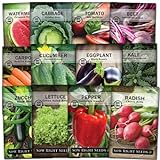 Sow Right Seeds - Classic Vegetable Garden Seed Collection for Planting - Non-GMO Heirloom Beets, Cabbage, Carrot, Cucumber, Eggplant, Kale, Lettuce, Tomato, Peppers, Radish, Watermelon, and Zucchini Photo, best price $13.99 ($1.17 / Count) new 2024
