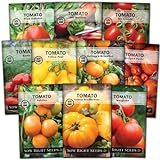 Sow Right Seeds - Tomato Seed Collection for Planting - 10 Varieties with Many Sizes, Shapes, and Colors - Non-GMO Heirloom Packets with Instructions for Growing a Home Vegetable Garden - Great Gift Photo, best price $15.99 ($1.60 / Count) new 2024