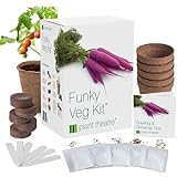 Plant Theatre Funky Veg Garden Starter Kit - 5 Types of Vegetable Seeds with Pots, Planting Markers and Peat Discs - Kitchen & Gardening Gifts for Women & Men Photo, best price $22.99 new 2024