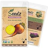 Organic Beet Seeds, APPR. 225, Touchstone Gold Beet, Heirloom Vegetable Seeds, Certified Organic, Non GMO, Non Hybrid, USA Photo, best price $7.88 new 2024