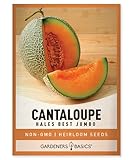 Cantaloupe Seeds for Planting - Hales Best Jumbo Heirloom, Non-GMO Vegetable Variety- 1 Gram Approx 45 Seeds Great for Summer Melon Gardens by Gardeners Basics Photo, best price $5.95 ($168.56 / Ounce) new 2024