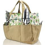 Garden Tool Tote Bag for Women - Canvas Gardening Tool Organizer with Deep Pockets for Gardener Regular Size Tools Storage, Heavy Duty Cloth, Excellent Gift for Family & Friends 1 Pcs Photo, best price $14.99 new 2025