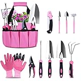 Tesmotor Pink Garden Tool Set, Gardening Gifts for Women, 11 Piece Stainless Steel Heavy Duty Gardening Tools with Non-Slip Rubber Grip Photo, best price $39.99 new 2025