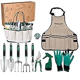 GERAMEXI Garden Tools Set 11 Pieces,Gardening Kit with Heavy Duty Aluminum Hand Tool,Gardening Handbags ,Apron and Digging Claw Gardening Gloves for Women,Heavy Duty Gardening Tool Set Photo, best price $35.99 new 2025