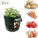 Foto Kartoffelsamen Tasche, 7-gallon Gemüse Übertopf Klappe Beutel mit Griffen und für Kartoffel, Karotte & Zwiebel (Pack von 2)
