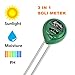 Foto Bioeilife - Medidor de pH de suelo, 3 en 1, kit de prueba de humedad, luz y PH, juego de herramientas para el hogar, jardín, plantas, granja y césped (no necesita pilas)
