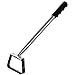 Photo Walensee Mini Action Hoe for Weeding Stirrup Hoe Tools for Garden Hula-Ho with 14- Inch Scuffle Loop Hoe Gardening Weeder Cultivator, Sharp Durable Metal Handle Weeding Rake with Cushioned Grip, Grey