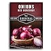 Photo Survival Garden Seeds - Red Burgundy Onion Seed for Planting - Packet with Instructions to Plant and Grow Delicious Red Short Day Onions in Your Home Vegetable Garden - Non-GMO Heirloom Variety