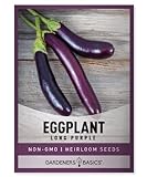 Eggplant Seeds for Planting - (Long Purple) is A Great Heirloom, Non-GMO Vegetable Variety- 500 mg Seeds Great for Outdoor Spring, Winter and Fall Gardening by Gardeners Basics Photo, best price $5.95 new 2024
