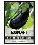 Eggplant Seeds for Planting - Black Beauty Solanum melongena is A Great Heirloom, Non-GMO Vegetable Variety- 300 mg Seeds Great for Outdoor Spring, Winter and Fall Gardening by Gardeners Basics Photo, best price $4.95 new 2024