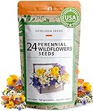 90,000+ Wildflower Seeds - Bulk Perennial Wild Flower Seeds Mix - 3oz Flower Garden Seeds for Attracting Bees, Birds & Butterflies - 24 Variety Plant Seeds for Planting Outdoor Garden Photo, best price $19.95 ($1.17 / Count) new 2024