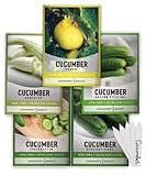 Cucumber Seeds for Planting Outdoors 5 Variety Pack Armenian, Boston Pickling, Lemon, Spacemaster, Straight Eight Veggie Seeds by Gardeners Basics Photo, best price $10.95 new 2024