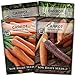 Photo Sow Right Seeds - Carrot Seed Collection for Planting - Rainbow, Nantes, Imperator, and Kuroda Varieties - Non-GMO Heirloom Seeds to Plant a Home Vegetable Garden - Great Gardening Gift