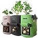 Photo SproutJet 3 Pack 10 Gallon Potato Root Grow Bags, Seed Potatoes for Spring Planting 2022 Upgraded Home Garden Vegetable Bag with Pocket, Sturdy Handles and Window; Large Breathable High End Fabric Bag