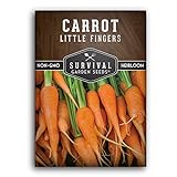 Survival Garden Seeds - Little Fingers Carrot Seed for Planting - Packet with Instructions to Plant and Grow Delicious Baby Carrots in Your Home Vegetable Garden - Non-GMO Heirloom Variety - 1 Pack Photo, best price $4.99 new 2024