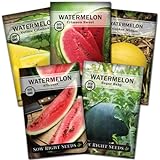 Sow Right Seeds - Watermelon Seed Collection for Planting - Crimson Sweet, Allsweet, Sugar Baby, Yellow Crimson, and Golden Midget Melon Seeds - Non-GMO Heirloom Seeds to Plant a Home Vegetable Garden Photo, best price $10.99 new 2024