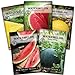 Photo Sow Right Seeds - Watermelon Seed Collection for Planting - Crimson Sweet, Allsweet, Sugar Baby, Yellow Crimson, and Golden Midget Melon Seeds - Non-GMO Heirloom Seeds to Plant a Home Vegetable Garden