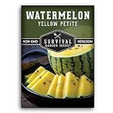 Survival Garden Seeds - Yellow Petite Watermelon Seed for Planting - Packet with Instructions to Plant and Grow Small Yellow Watermelons in Your Home Vegetable Garden - Non-GMO Heirloom Variety Photo, best price $4.99 new 2024