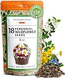 90,000 Wildflower Seeds - 3oz Pure Wild Flower Seed Pack - 18 Variety - Perennial Flower Seeds for Attracting Birds & Butterflies - Open Pollinated, Flower Garden Seeds for Planting Outdoors Photo, best price $18.98 ($0.00 / Count) new 2024