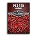 Photo Survival Garden Seeds - Red Cayenne Pepper Seed for Planting - Packet with Instructions to Plant and Grow Hot Chili Peppers in Your Home Vegetable Garden - Non-GMO Heirloom Variety - Single Pack