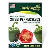Purely Organic Products Purely Organic Heirloom Sweet Pepper Seeds (California Wonder) - Approx 35 Seeds Photo, best price $4.39 ($0.13 / Count) new 2024