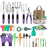 Tudoccy Garden Tools Set 83 Piece, Succulent Tools Set Included, Heavy Duty Aluminum Gardening Tools for Gardening, Non-Slip Ergonomic Handle Tools, Durable Storage Tote Bag, Gifts Tools for Men Women Photo, best price $29.99 new 2024