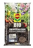 COMPO BIO Universal-Erde für Zimmerpflanzen, Gemüse, Obst und Kräuter, Torffrei, Kultursubstrat, 7,5 Liter, Braun Foto, bester Preis 5,99 € (0,80 € / l) neu 2024