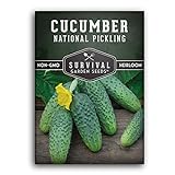 Survival Garden Seeds - National Pickling Cucumber Seed for Planting - Packet with Instructions to Plant and Grow Cucumis Sativus in Your Home Vegetable Garden - Non-GMO Heirloom Variety Photo, best price $4.99 new 2024