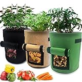 Nicheo 3 Pcs 7 Gallon Grow Bag Easy to Harvest Planter Pot with Flap and Handles Garden Planting Grow Bags for Potato Tomato and Other Vegetables Breathable Nonwoven Fabric Cloth Photo, best price $19.99 new 2024