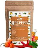 Heirloom Pepper Seed Variety Pack | 8 Hot & Sweet Peppers For Planting | Garden Vegetable Seeds | Cayenne, California Bell Pepper, Poblano, Thai Chili, Habanero, Jalepeno, Serrano, Ghost Pepper Photo, best price $15.96 ($2.00 / Count) new 2024