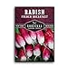 Photo Survival Garden Seeds - French Breakfast Radish Seed for Planting - Pack with Instructions to Plant and Grow Long Radishes to Eat in Your Home Vegetable Garden - Non-GMO Heirloom Variety