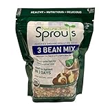 Nature Jims Sprouts 3 Bean Seed Mix - Certified Organic Green Pea, Lentil, Adzuki Bean Seeds for Planting - Non-GMO Vegetable Seeds - Resealable Bag for Freshness - Fast Sprouting Bean Seeds - 16 Oz Photo, best price $17.00 ($1.06 / Ounce) new 2024