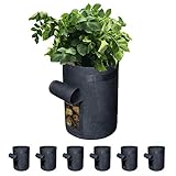 Gardzen 6 Pack BPA-Free 10 Gallon Vegetable Grow Bags with Access Flap and Handles, Suitable for Planting Potato, Taro, Beets, Carrots, Onions, Peanut Photo, best price $21.99 new 2024