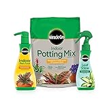 Miracle-Gro Indoor Potting Mix, Indoor Plant Food & Leaf Shine - Bundle of Potting Soil (6 qt.), Liquid Plant Food (8 oz.) & Leaf Shine (8 oz.) for Growing, Fertilizing & Cleaning Houseplants Photo, best price $19.12 new 2024
