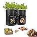 Photo HomeFoundry 10 Gallon Potato Grow Bags – 2 Pack Portable Aeration Fabric with Hook & Loop Window Garden Planting Bags for Vegetables-Carrots-Onion & Tomato’s