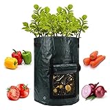 ANPHSIN 4 Pack 10 Gallon Garden Potato Grow Bags with Flap and Handles Aeration Fabric Pots Heavy Duty Photo, best price $20.99 new 2024
