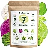 Seedra 7 Cabbage Seeds Variety Pack - 2245+ Non GMO, Heirloom Seeds for Indoor Outdoor Hydroponic Home Garden - Golden & Red Acre, Cauliflower, Brussel Sprouts, Broccoli & More Photo, best price $13.98 new 2024