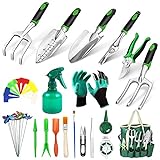 Garden Tools Set, 38 Pieces Stainless Steel Durable Garden Tools, Includes Trowel, Shovel, Hand Weeder, Rake, Storage Tote Bag, Wonderful Gifts for Women and Men Photo, best price $24.99 new 2024
