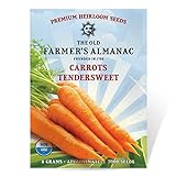 The Old Farmer's Almanac Heirloom Carrot Seeds (Tendersweet) - Approx 3000 Non-GMO Seeds Photo, best price $4.29 new 2024