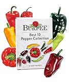Burpee Best Collection | 10 Packets of Non-GMO Fresh Mix of Hot Pepper & Sweet Varieties | Jalapeno, Bell Pepper Seeds & More, Seeds for Planting Photo, best price $28.70 ($2.87 / Count) new 2024