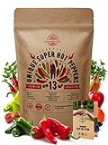 13 Rare Hot Chili Pepper Seeds Variety Pack for Planting Indoor & Outdoors. 650+ Non-GMO Bulk Pepper Garden Seeds Kit: Jalapeno, Cayenne, Serrano, Habanero, Pasilla Bajio, Santa Fe, Fresno & More Photo, best price $18.99 ($1.46 / Count) new 2024