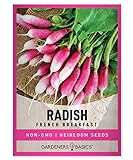 Radish Seeds for Planting - French Breakfast Variety Heirloom, Non-GMO Vegetable Seed - 2 Grams of Seeds Great for Outdoor Spring, Winter and Fall Gardening by Gardeners Basics Photo, best price $4.95 new 2024