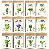 Seedra 12 Herb Seeds Variety Pack - 3800+ Non-GMO Heirloom Seeds for Planting Hydroponic Indoor or Outdoor Home Garden - Rosemary, Tarragon, Lavender, Oregano, Basil, Thyme, Parsley, Chives & More Photo, best price $15.89 ($1.32 / Count) new 2024