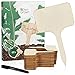 Foto Holzschilder zum Beschriften: Premium Holz Pflanzenstecker im Set mit 60x Pflanzschilder und Stift – Schöne Pflanzenschilder zum Beschriften wetterfest – Holz Schilder zum Beschriften von OwnGrown