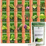 Bulk Lettuce & Leafy Greens Seed Vault - 3000+ Non-GMO Vegetable Seeds for Planting Indoor or Outdoor - Kale, Spinach, Butter, Oak, Romaine Bibb & More - Hydroponic Home Garden Seeds (20 Variety) Photo, best price $21.95 ($1.10 / Count) new 2024