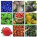 Foto 9kinds de semillas de la fresa, blanco, amarillo, azul, negro, rojo, verde, grandes fresas, subida, 900 semillas totales plants.bonsai jardín de la fruta