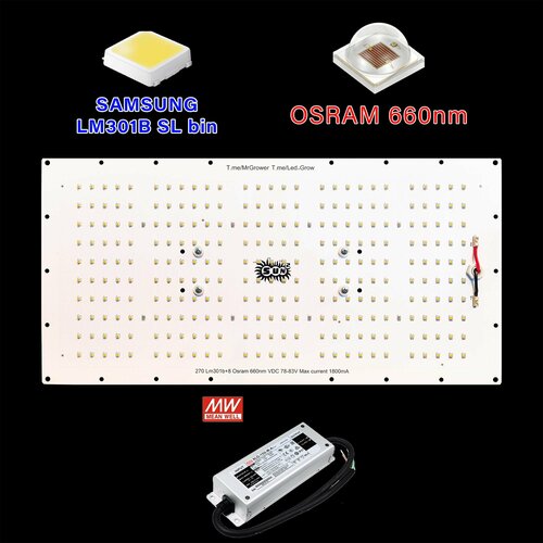 Фитолампа для растений полного спектра Sun2 Eco 130W Samsung lm301b Osram 660nm фотография